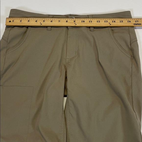 Prana Womens Khaki Hiking Shorts Size 8 Outdoor Utility Casual - Picture 9 of 11